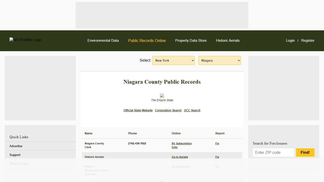 NETR Online • Niagara • Niagara Public Records, Search Niagara Records, Niagara Property Tax, New York Property Search, New York Assessor